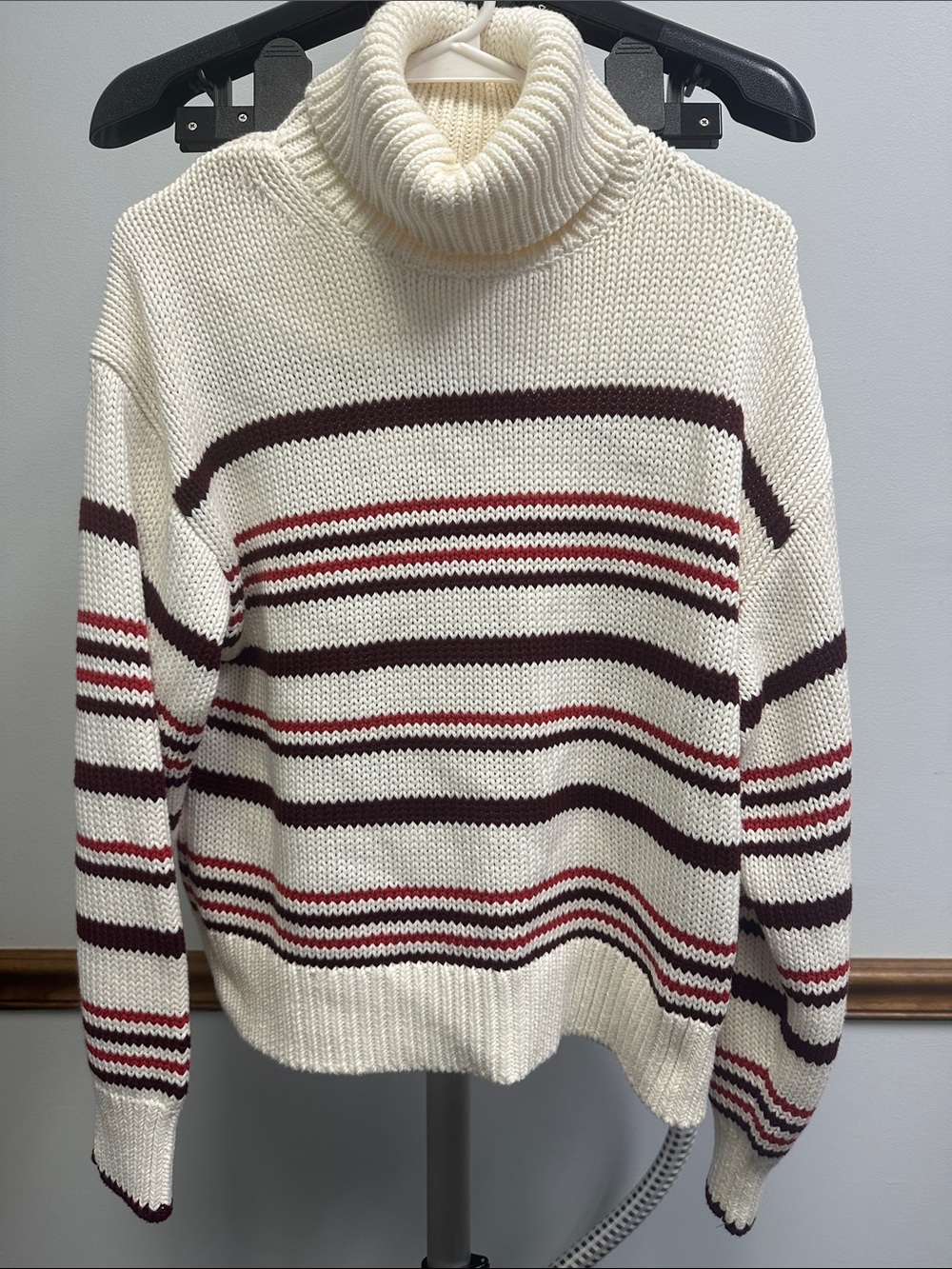 Madewell Ivory Ribbed Knit Sweater